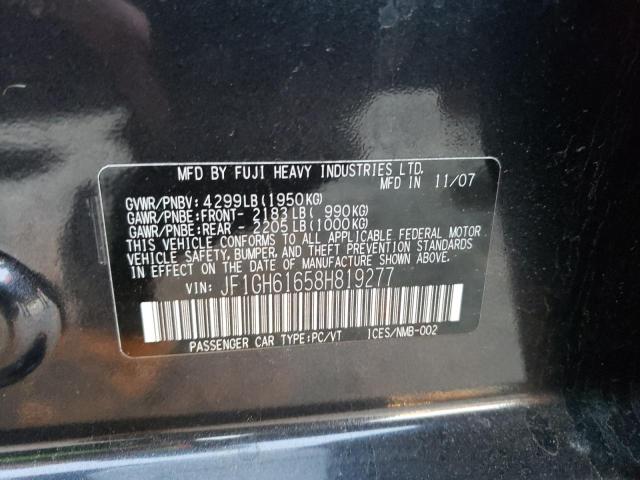 Zdjęcie 10 z aukcji – 2008 SUBARU IMPREZA 2. z VIN JF1GH61658H819277