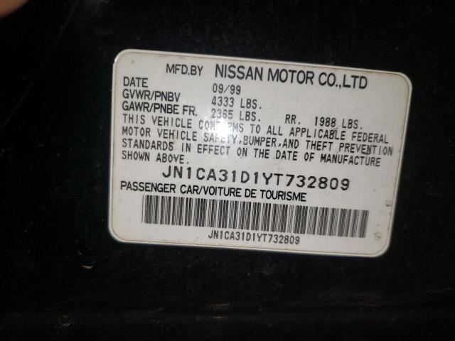 Photo 10 from auction – 2000 NISSAN MAXIMA GLE with VIN JN1CA31D1YT732809