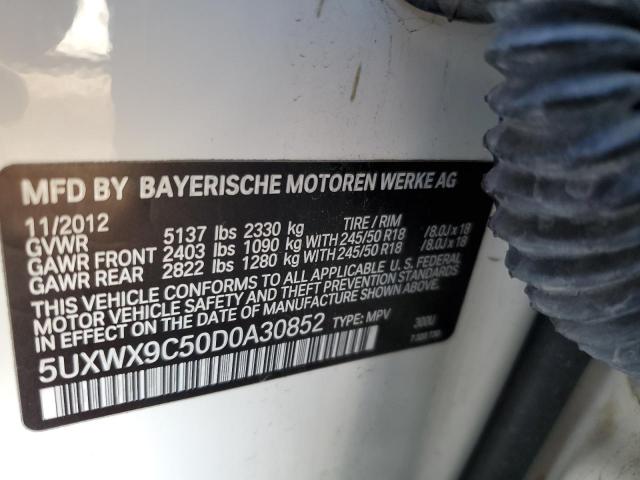 Photo 10 from auction – 2013 BMW X3 XDRIVE2 with VIN 5UXWX9C50D0A30852