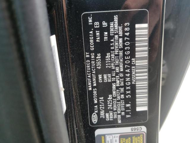 Photo 10 from auction – 2014 KIA OPTIMA EX with VIN 5XXGN4A70EG307483