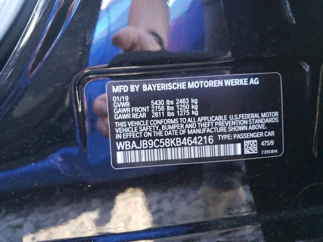 Photo 10 from auction – 2019 BMW M550XI with VIN WBAJB9C58KB464216