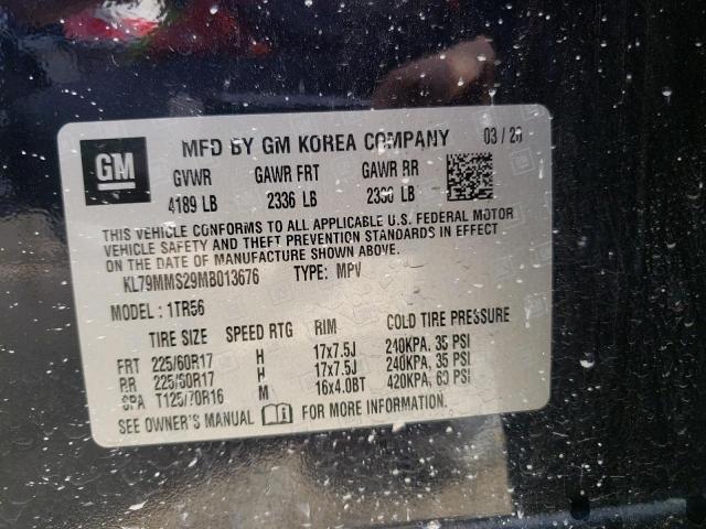 Photo 10 from auction – 2021 CHEVROLET TRAILBLAZE with VIN KL79MMS29MB013676
