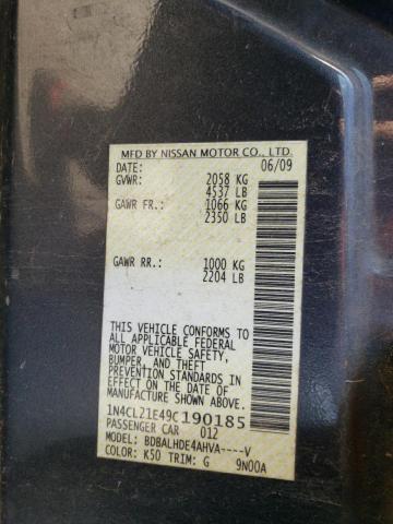 Photo 10 from auction – 2009 NISSAN ALTIMA HYB with VIN 1N4CL21E49C190185