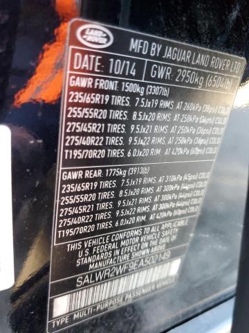 Photo 10 from auction – 2014 LAND ROVER RANGE ROVE with VIN SALWR2WF9EA502149