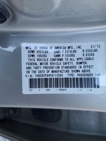 Photo 10 from auction – 2015 HONDA ACCORD EXL with VIN 1HGCR2F84FA113594