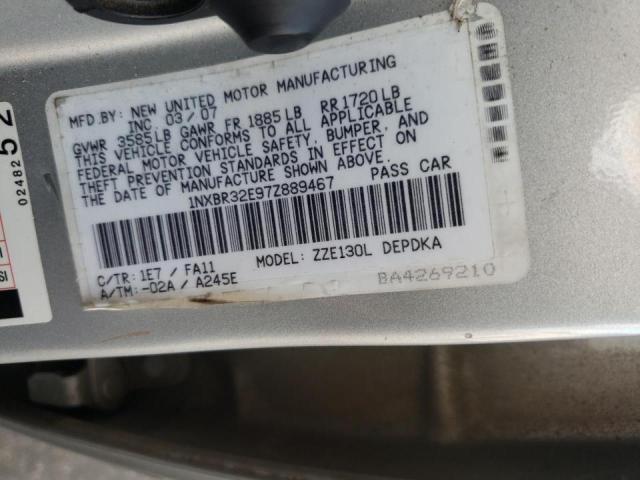 Photo 10 from auction – 2007 TOYOTA COROLLA CE with VIN 1NXBR32E97Z889467