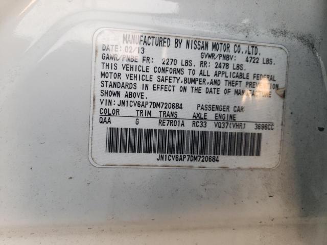 Photo 10 from auction – 2013 INFINITI G37 BASE with VIN JN1CV6AP7DM720684