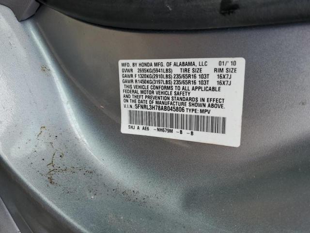 Photo 10 from auction – 2010 HONDA ODYSSEY EX with VIN 5FNRL3H78AB045806
