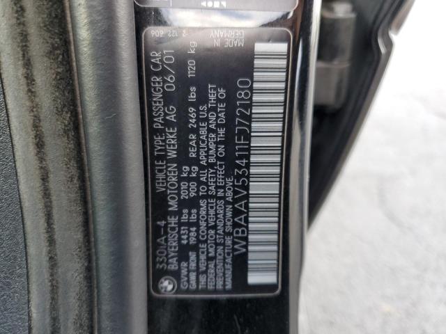 Photo 10 from auction – 2001 BMW 330 I with VIN WBAAV53411FJ72180