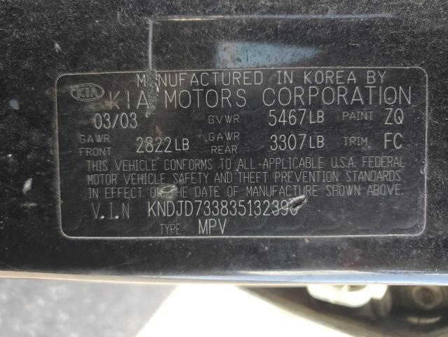 Photo 10 from auction – 2003 KIA SORENTO EX with VIN KNDJD733835132390