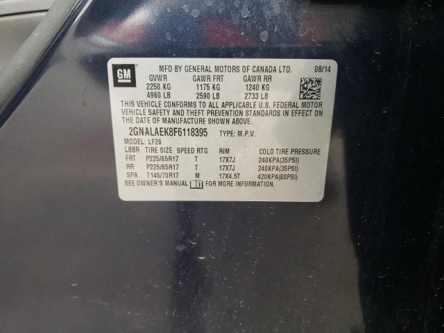 Photo 10 from auction – 2015 CHEVROLET EQUINOX LS with VIN 2GNALAEK8F6118395