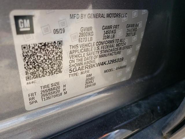 Photo 10 from auction – 2019 BUICK ENCLAVE ES with VIN 5GAERBKW4KJ295319