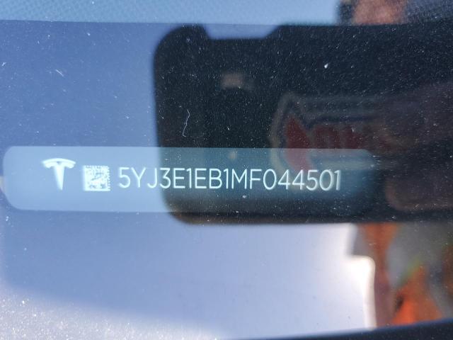 Photo 10 from auction – 2021 TESLA MODEL 3 with VIN 5YJ3E1EB1MF044501