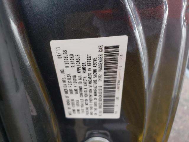 Photo 10 from auction – 2012 HONDA ACCORD LX with VIN 1HGCS1B38CA002616