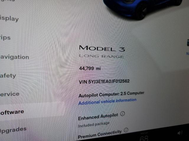 Photo 8 from auction – 2018 TESLA MODEL 3 with VIN 5YJ3E1EA0JF012562
