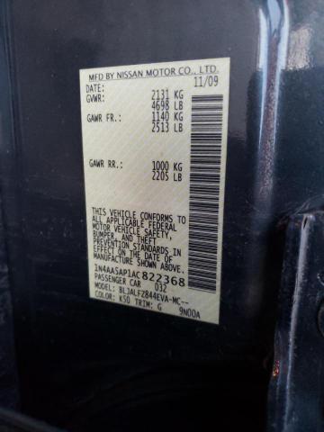 Photo 10 from auction – 2010 NISSAN MAXIMA S with VIN 1N4AA5AP1AC822368
