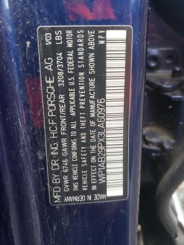 Photo 10 from auction – 2003 PORSCHE CAYENNE S with VIN WP1AB29PX3LA60976