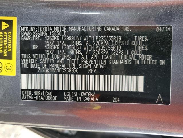 Photo 10 from auction – 2015 LEXUS RX 350 BAS with VIN 2T2BK1BA1FC258956