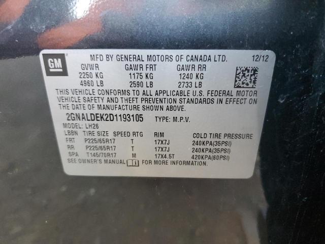 Photo 10 from auction – 2013 CHEVROLET EQUINOX LT with VIN 2GNALDEK2D1193105
