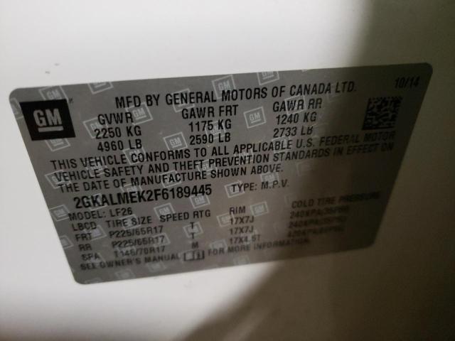 Photo 10 from auction – 2015 GMC TERRAIN with VIN 2GKALMEK2F6189445