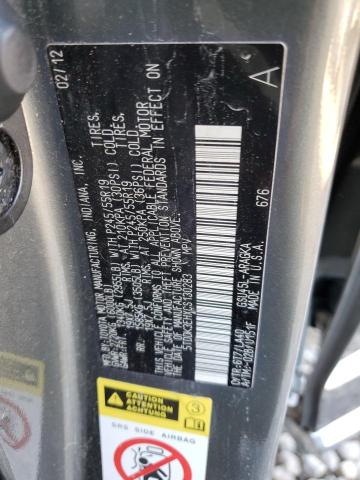 Photo 10 from auction – 2012 TOYOTA HIGHLANDER with VIN 5TDDK3EHXCS130283