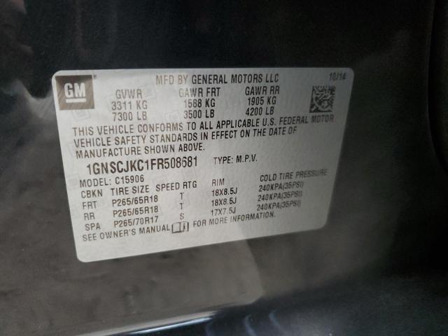 Photo 10 from auction – 2015 CHEVROLET SUBURBAN C with VIN 1GNSCJKC1FR508681
