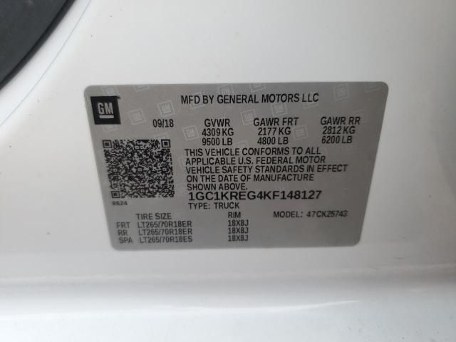 Photo 10 from auction – 2019 CHEVROLET SILVERADO with VIN 1GC1KREG4KF148127