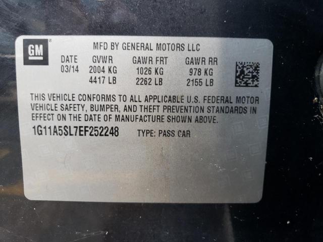 Photo 10 from auction – 2014 CHEVROLET MALIBU LS with VIN 1G11A5SL7EF252248