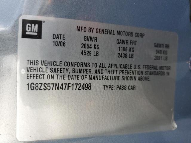Photo 10 from auction – 2007 SATURN AURA XE with VIN 1G8ZS57N47F172498