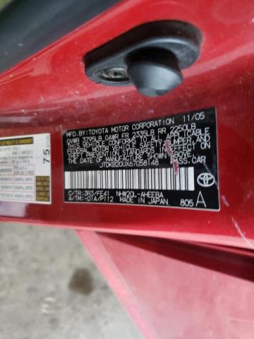 Photo 10 from auction – 2006 TOYOTA PRIUS with VIN JTDKB20UX67058148