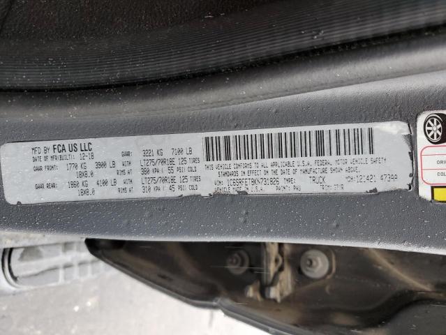 Photo 10 from auction – 2019 RAM 1500 REBEL with VIN 1C6SRFET8KN731826