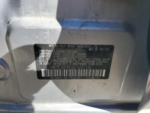Photo 10 from auction – 2012 SUBARU IMPREZA PR with VIN JF1GPAE66CH241330