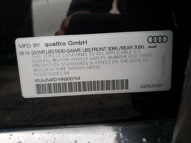 Photo 10 from auction – 2017 AUDI S8 PLUS QU with VIN WUAJ5AFD1HN900154