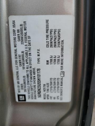 Photo 10 from auction – 2005 HUMMER H2 with VIN 5GRGN23U55H101178