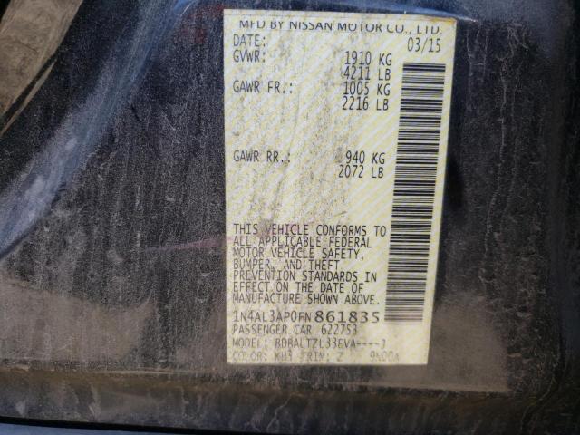 Photo 10 from auction – 2015 NISSAN ALTIMA 2.5 with VIN 1N4AL3AP0FN861835