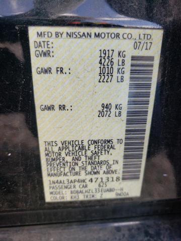 Photo 10 from auction – 2017 NISSAN ALTIMA 2.5 with VIN 1N4AL3AP4HC471318
