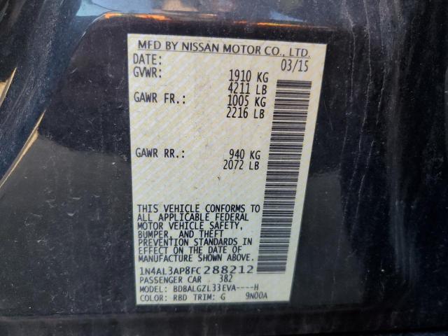Photo 10 from auction – 2015 NISSAN ALTIMA 2.5 with VIN 1N4AL3AP8FC288212