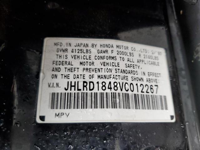Photo 10 from auction – 1997 HONDA CR-V LX with VIN JHLRD1848VC012267