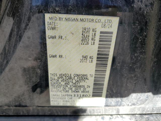 Photo 10 from auction – 2015 NISSAN ALTIMA 2.5 with VIN 1N4AL3AP9FN331802