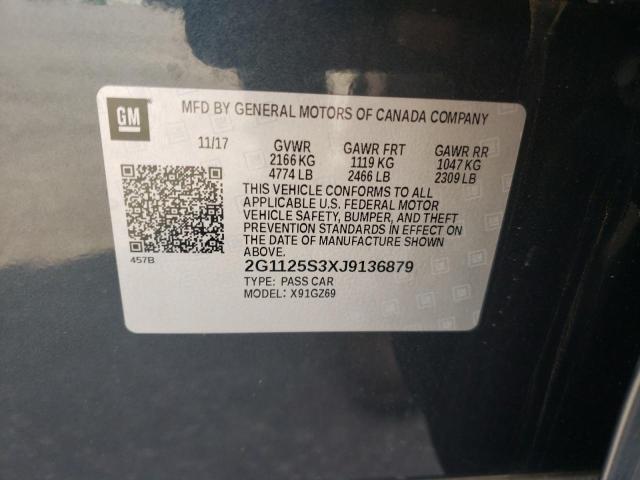 Photo 10 from auction – 2018 CHEVROLET IMPALA PRE with VIN 2G1125S3XJ9136879
