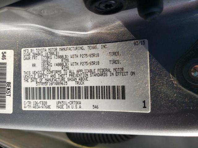 Photo 10 from auction – 2015 TOYOTA TUNDRA DOU with VIN 5TFRM5F16FX089615
