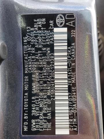 Photo 10 from auction – 2013 TOYOTA COROLLA with VIN 2T1BU4EE3DC121383
