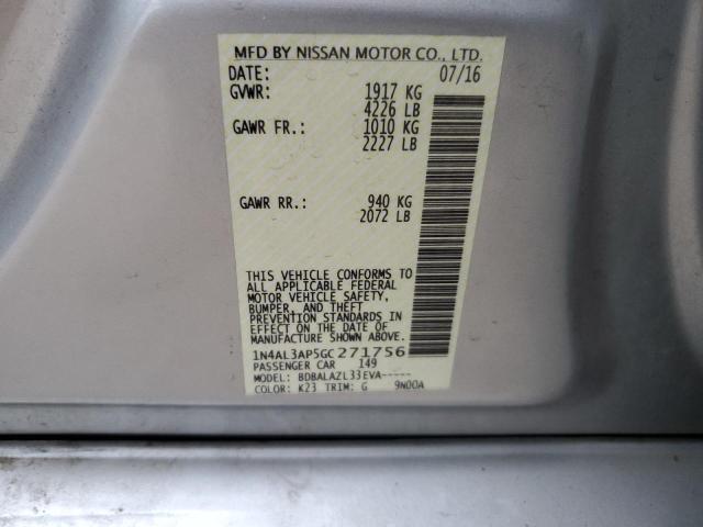 Photo 10 from auction – 2016 NISSAN ALTIMA 2.5 with VIN 1N4AL3AP5GC271756