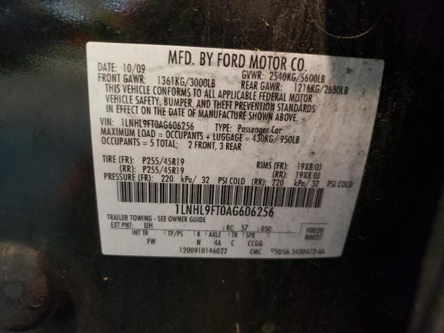 Photo 10 from auction – 2010 LINCOLN MKS with VIN 1LNHL9FT0AG606256