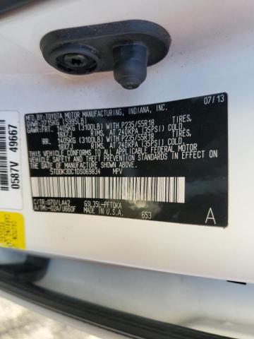 Photo 10 from auction – 2013 TOYOTA SIENNA XLE with VIN 5TDDK3DC1DS069834