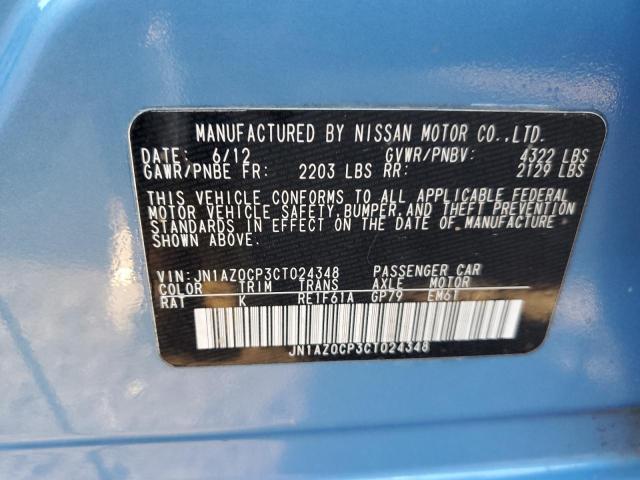 Photo 10 from auction – 2012 NISSAN LEAF SV with VIN JN1AZ0CP3CT024348