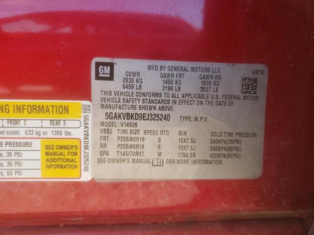 Photo 10 from auction – 2014 BUICK ENCLAVE with VIN 5GAKVBKD9EJ325240