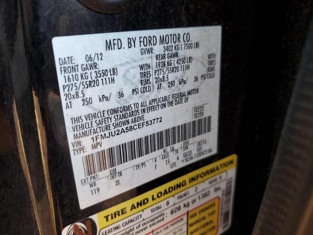 Photo 10 from auction – 2012 FORD EXPEDITION with VIN 1FMJU2A58CEF53772