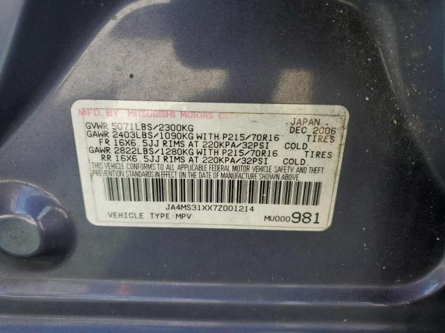 Photo 10 from auction – 2007 MITSUBISHI OUTLANDER with VIN JA4MS31XX7Z001214