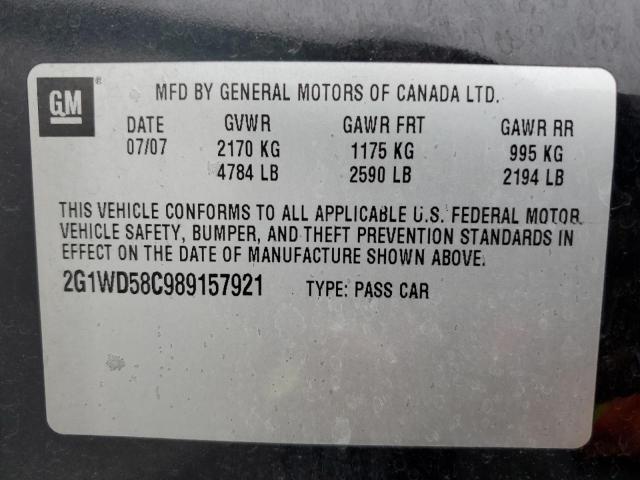 Photo 10 from auction – 2008 CHEVROLET IMPALA SUP with VIN 2G1WD58C989157921